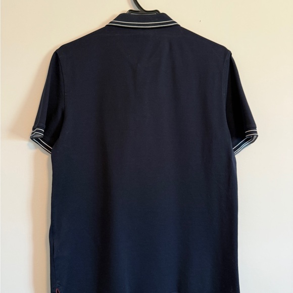 Salvatore Ferragamo Blue and White Polo Shirt Sleek Design - Picture 2 of 4